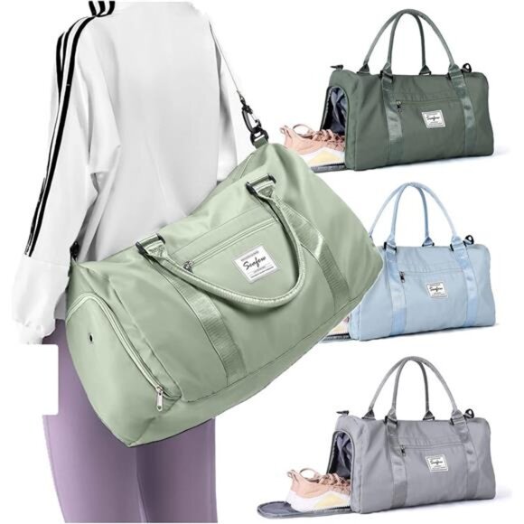 Weekender Duffel Bags for Women Men, Travel Totes Bag for Airplane, Cute Sports - Picture 1 of 7